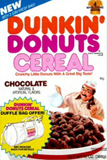 Chocolate Dunkin Donuts Cereal Box