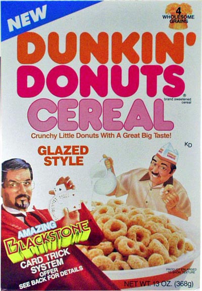 Awesome Dunkin Donuts Cereal Box