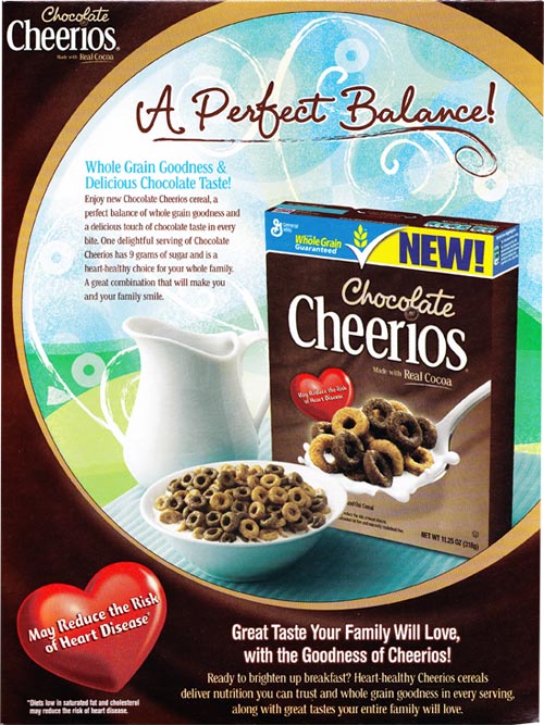 Chocolate Cheerios Box - Back