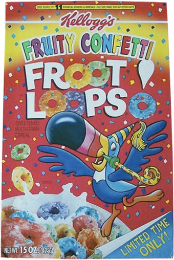1997 Fruity Confetti Froot Loops Box