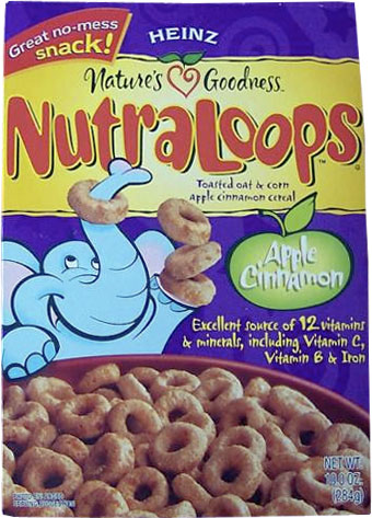 NutraLoops Cereal Box