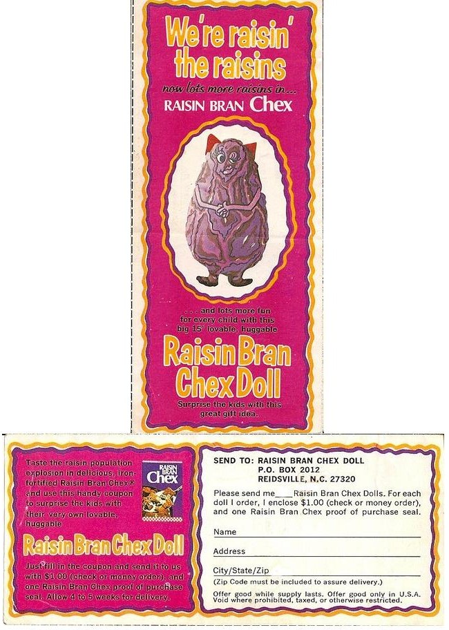 Raisin Bran Chex Doll Offer