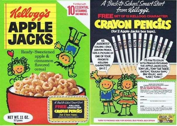 Apple Jacks Crayon Pencils Box