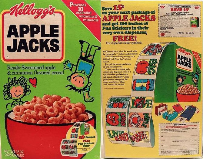 Apple Jacks Fun Stickers Box