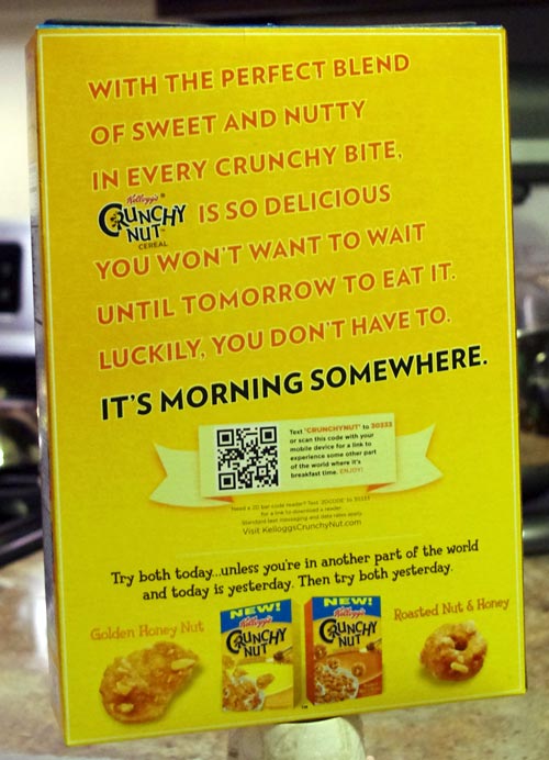 Crunchy Nut Flakes Box - Back