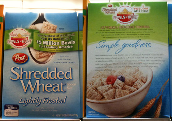 Lightly Frosted Shredded Wheat Box