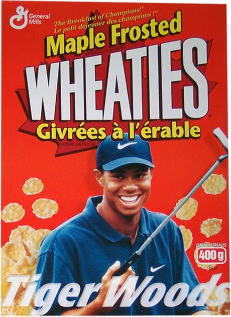 Tiger Woods Maple Wheaties Box