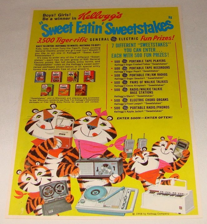 1968 Kellogg's Sweetstakes