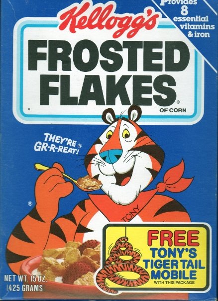 Kellogg's Frosted Flakes Box - Tony's Tail
