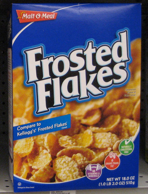 2009 Malt-O-Meal Frosted Flakes Cereal Box