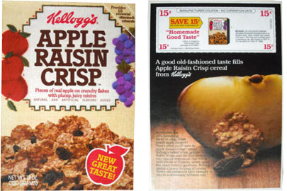 Apple Raisin Crisp Cereal Box