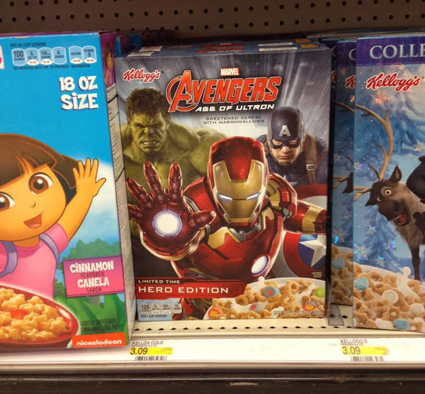 Avengers Age Of Ultron Cereal Box