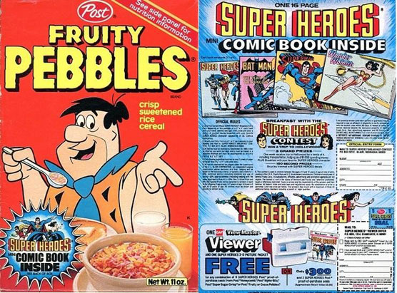 Fruity Pebbles w/ Super Heroes Comic