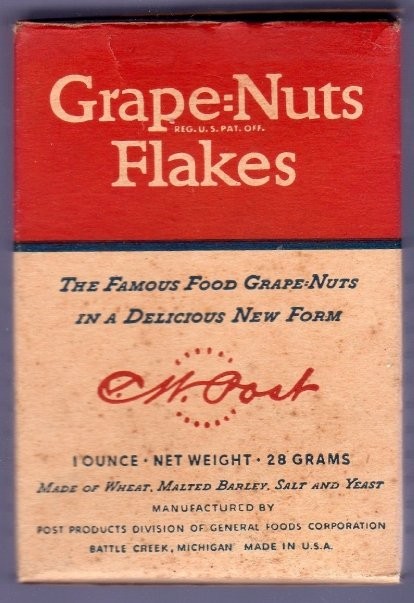 Classic Post Grape-Nuts Flakes Box