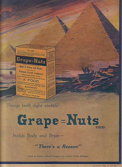 1921 Grape-Nuts Ad