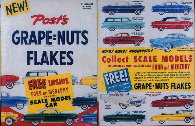 Grape-Nuts Flakes Model Cars