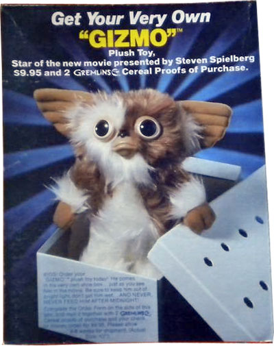 Gremlins Cereal Box - Back