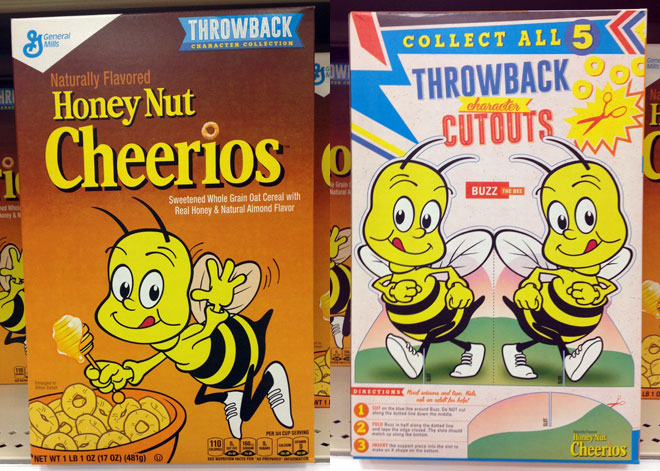 2015 Retro Throwback Honey Nut Cheerios Box