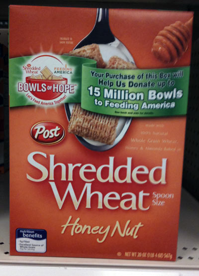 2009 Honey Nut Shredded Wheat Box