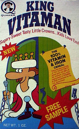 King Vitaman Cereal Sample Box