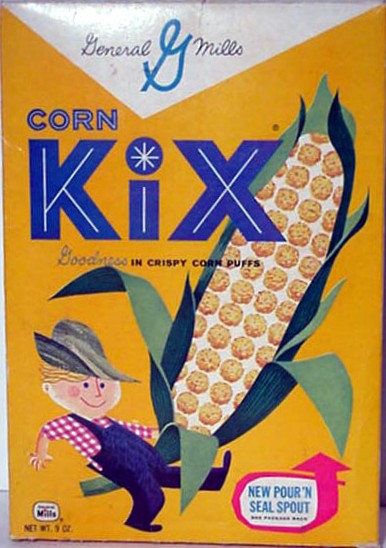 Early 60's Kix Cereal Box