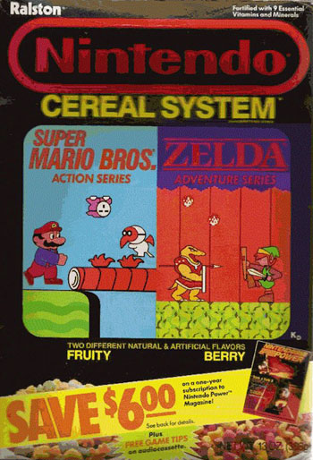 Nintendo Cereal Box