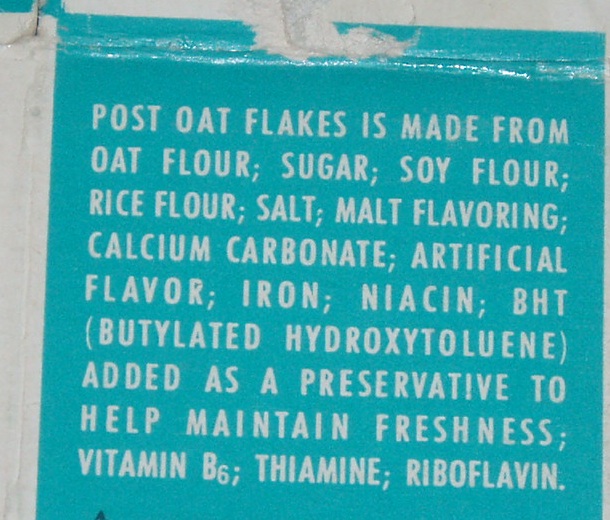 Post Oat Flakes ingredients