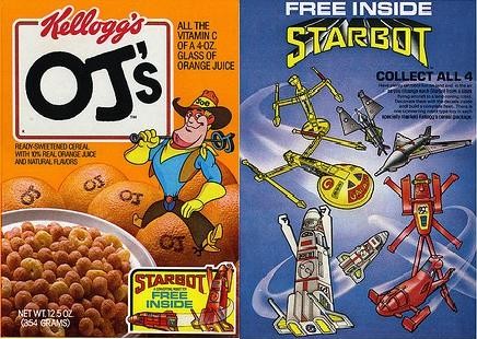 OJ's Cereal Box - Front & Back