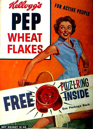 Pep Wheat Flakes Box (Puzz-L-Ring)