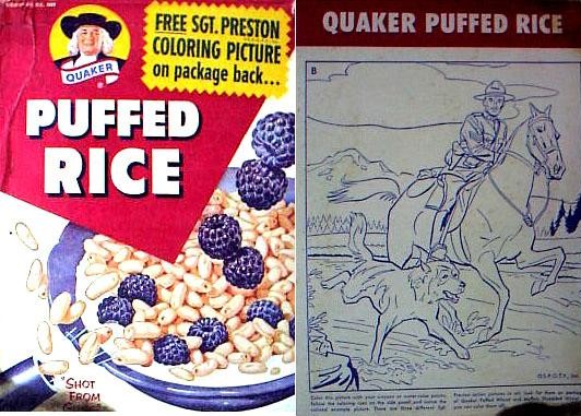 Puffed Rice Sgt. Preston Picture Box