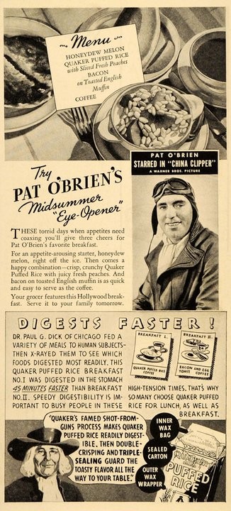 Pat Obrien Puffed Rice Ad