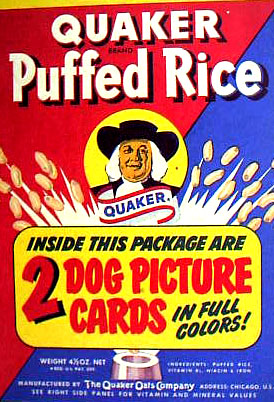 Quaker Puffed Rice Box - Dog Cards