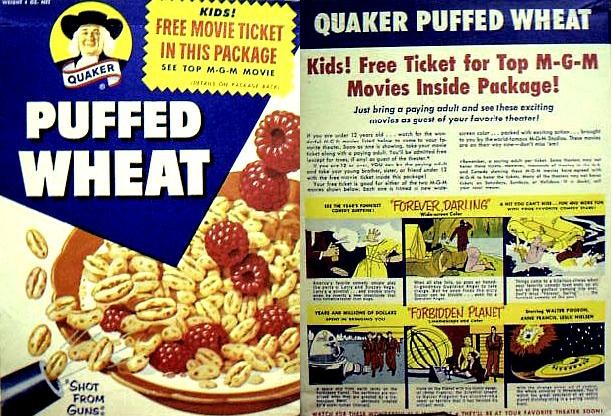 Puffed Wheat MGM Movie Ticket Box