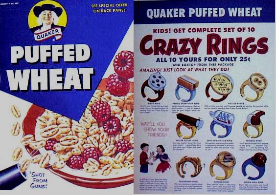 Puffed Wheat Crazy Rings Box