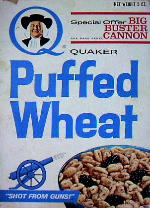 Quaker Puffed Wheat Box - Cannon Offer