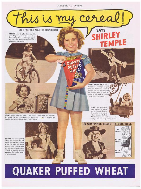 Shirley Temple For Puffed Wheat