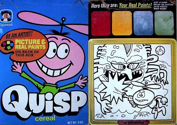 Quisp Cereal Box - Picture & Paints