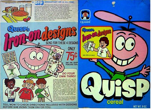 Quisp Cereal Box - Iron-On Designs