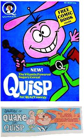 Quisp Cereal Box And Comic