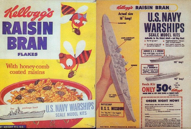 Raisin Bran Warships Box