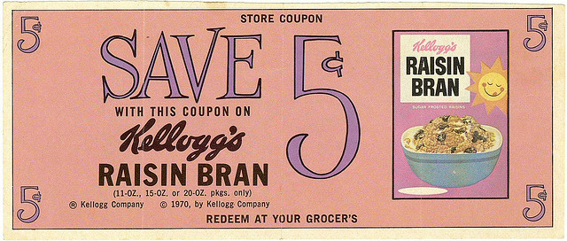 1970 Raisin Bran Coupon