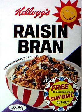 Kellogg's Raisin Bran Box (Sun-Dial)