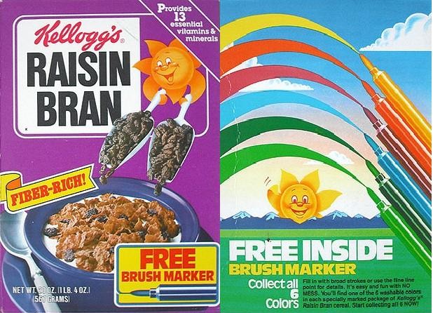 Raisin Bran Brush Marker Box