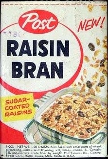 1950's Post Raisin Bran Box