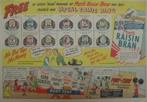 Raisin Bran Comic Rings Ad