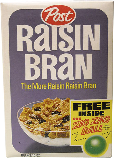 1971 Post Raisin Bran Cereal Box