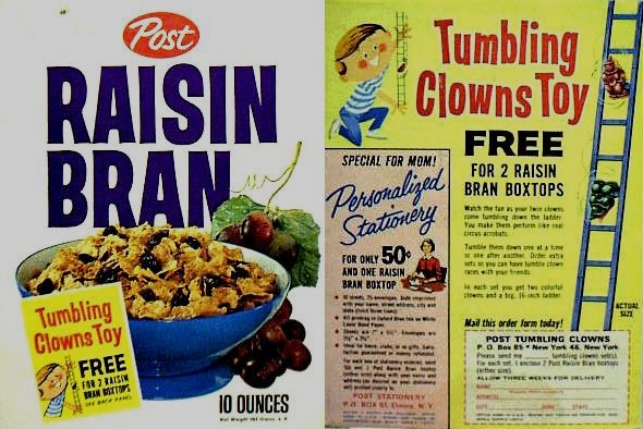 Raisin Bran Tumbling Clowns Box