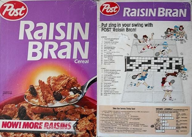 Raisin Bran Zing In Your Swing Box