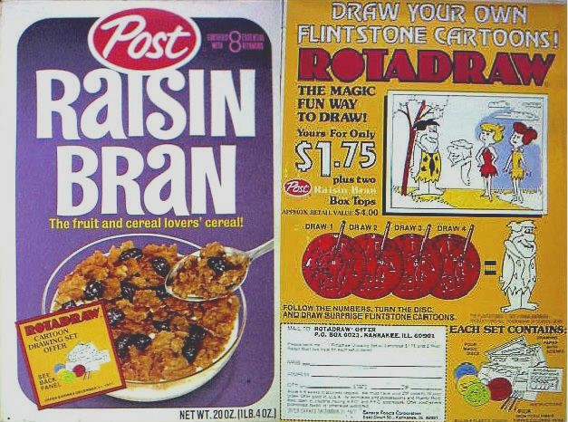 Raisin Bran (Post): Raisin Bran Rotadraw Box