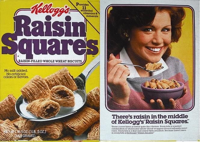 Raisin Squares Box - Front & Back